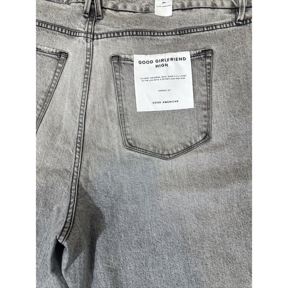 Good American Denim Jeans Gray High Rise Straight Women’s Plus Size 24 - Picture 15 of 16